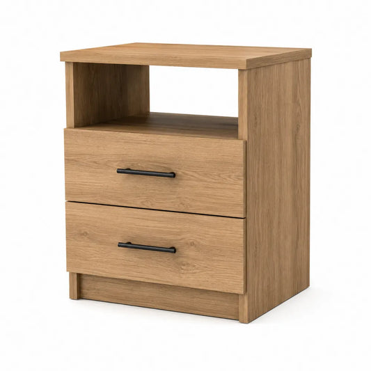 Cassettiera in legno con due cassetti 40x30x60cm